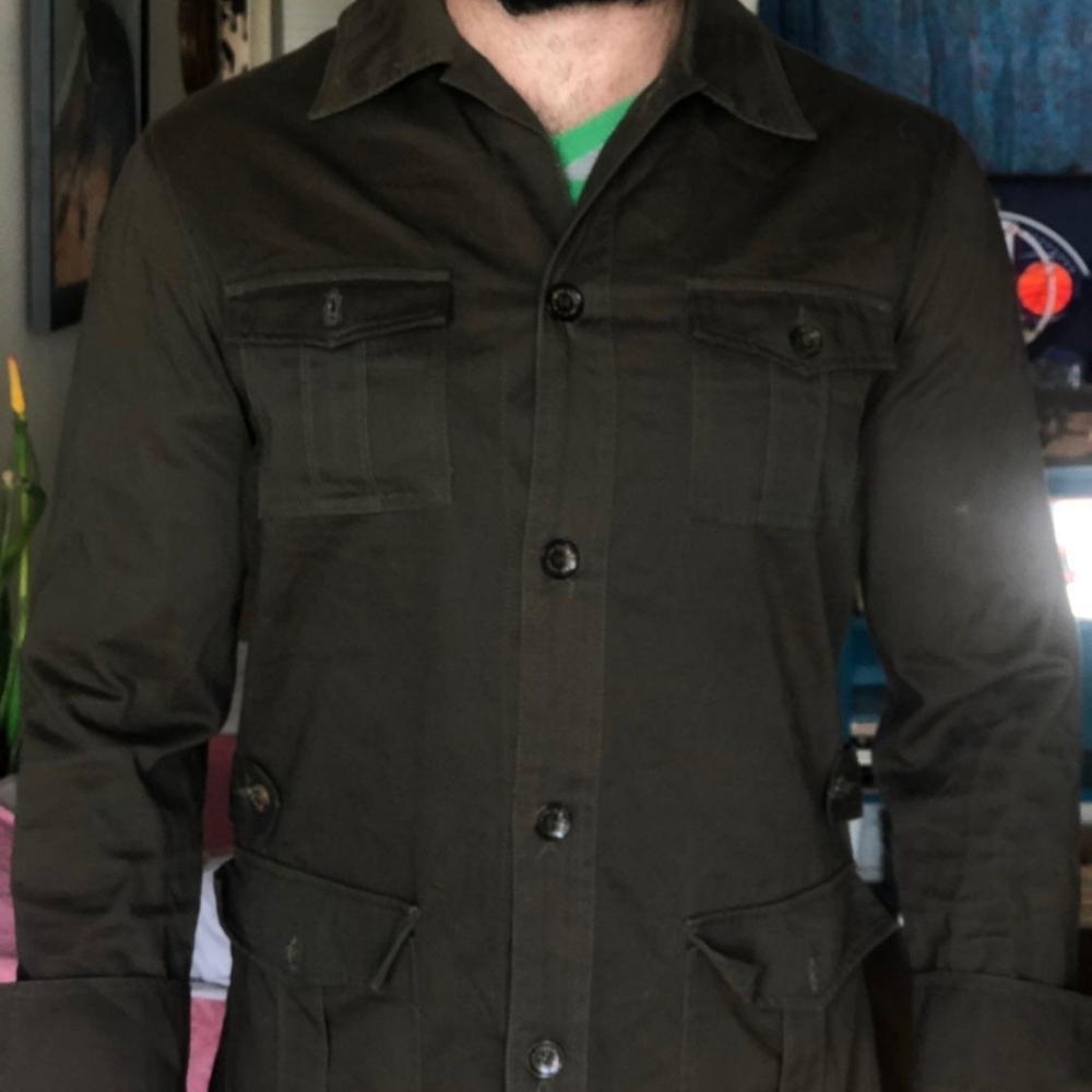 7 For All Mankind Military Style Light Coat